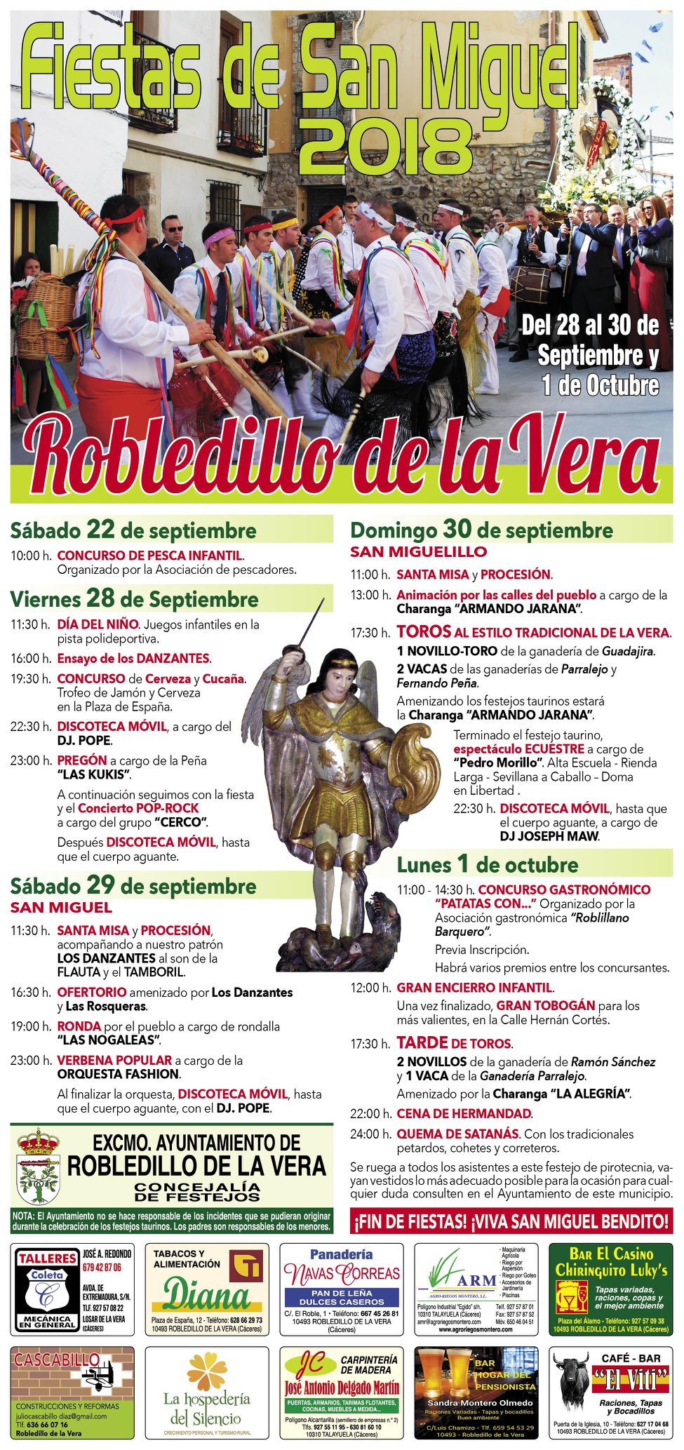 Fiestas de San Miguel 2018 Robledillo de la Vera